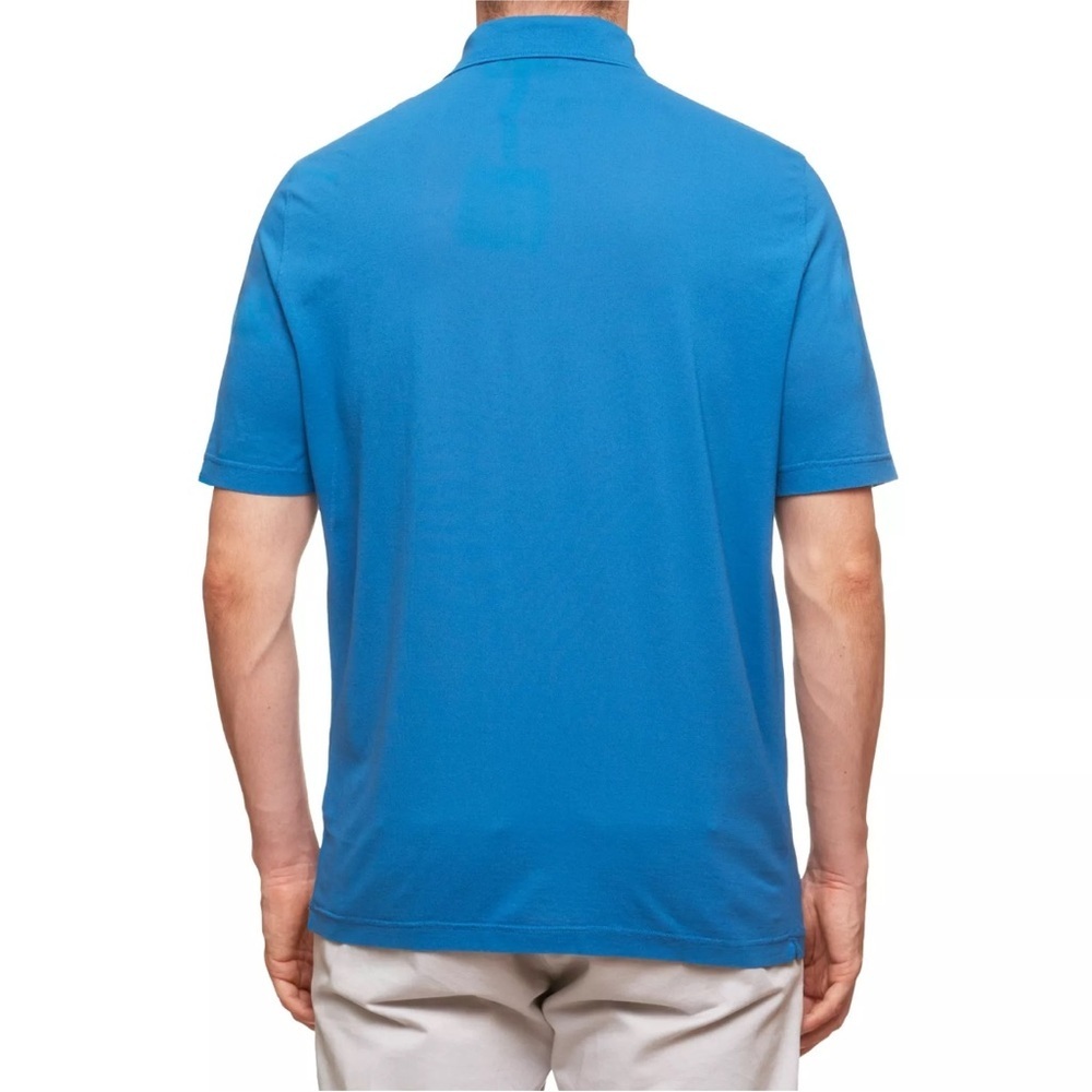 Kiton Positano Cotton Polo blue 17/39 - Picture 3 of 12